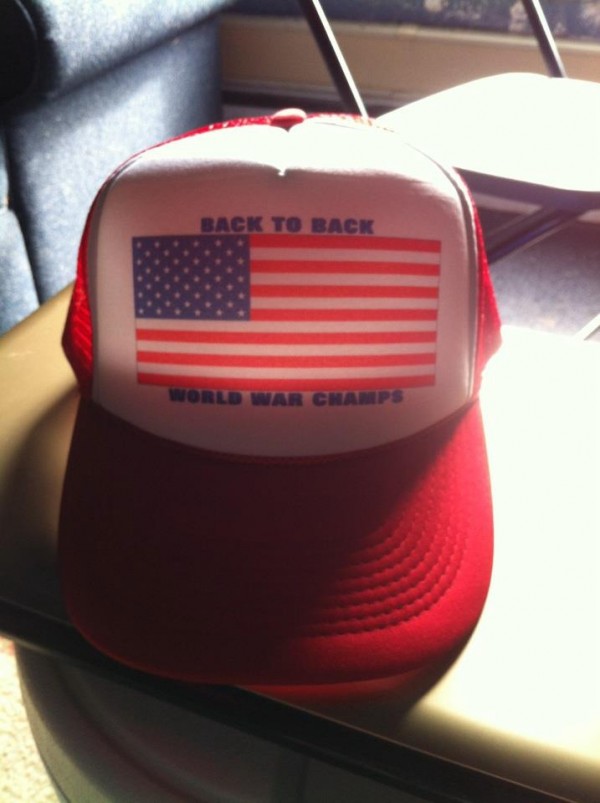 Back to Back World War champs hat
