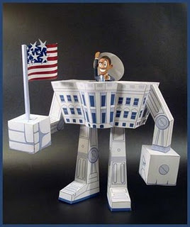 Obama papercraft Robot
